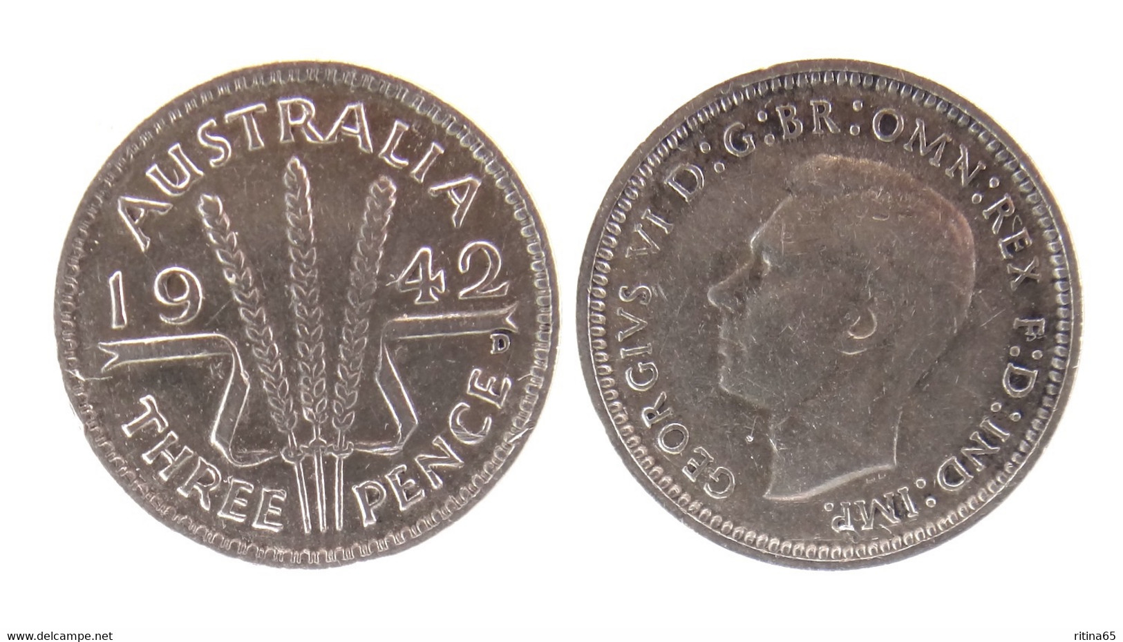 AUSTRALIA 3 PENCE 1942 IN ARGENTO - Threepence