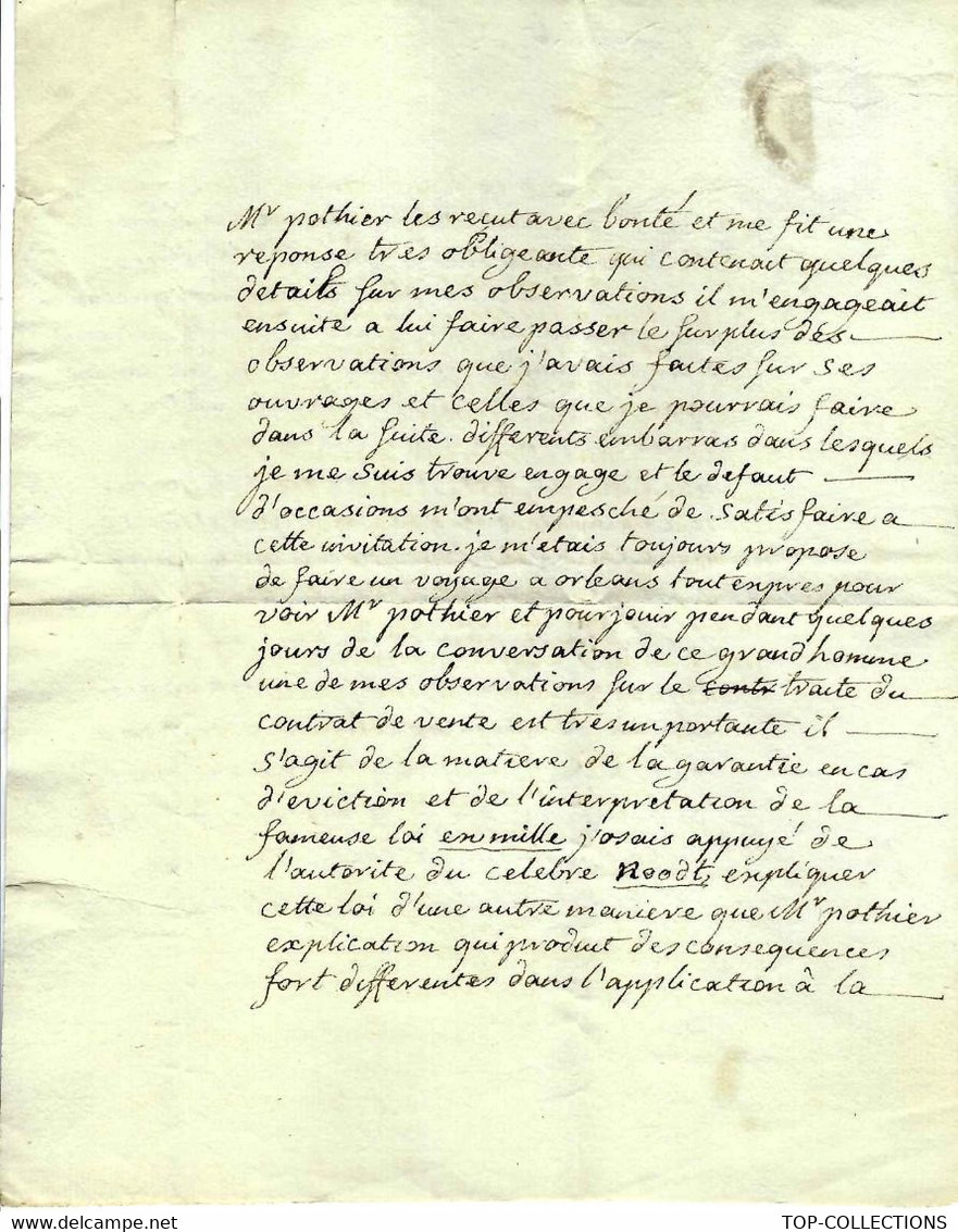 1772 LETTRE ROUEN JURISTE Pour Libraire Editeur à Paris De Bur  "à L'image Saint Paul " SUPERBE TEXTE - ... - 1799