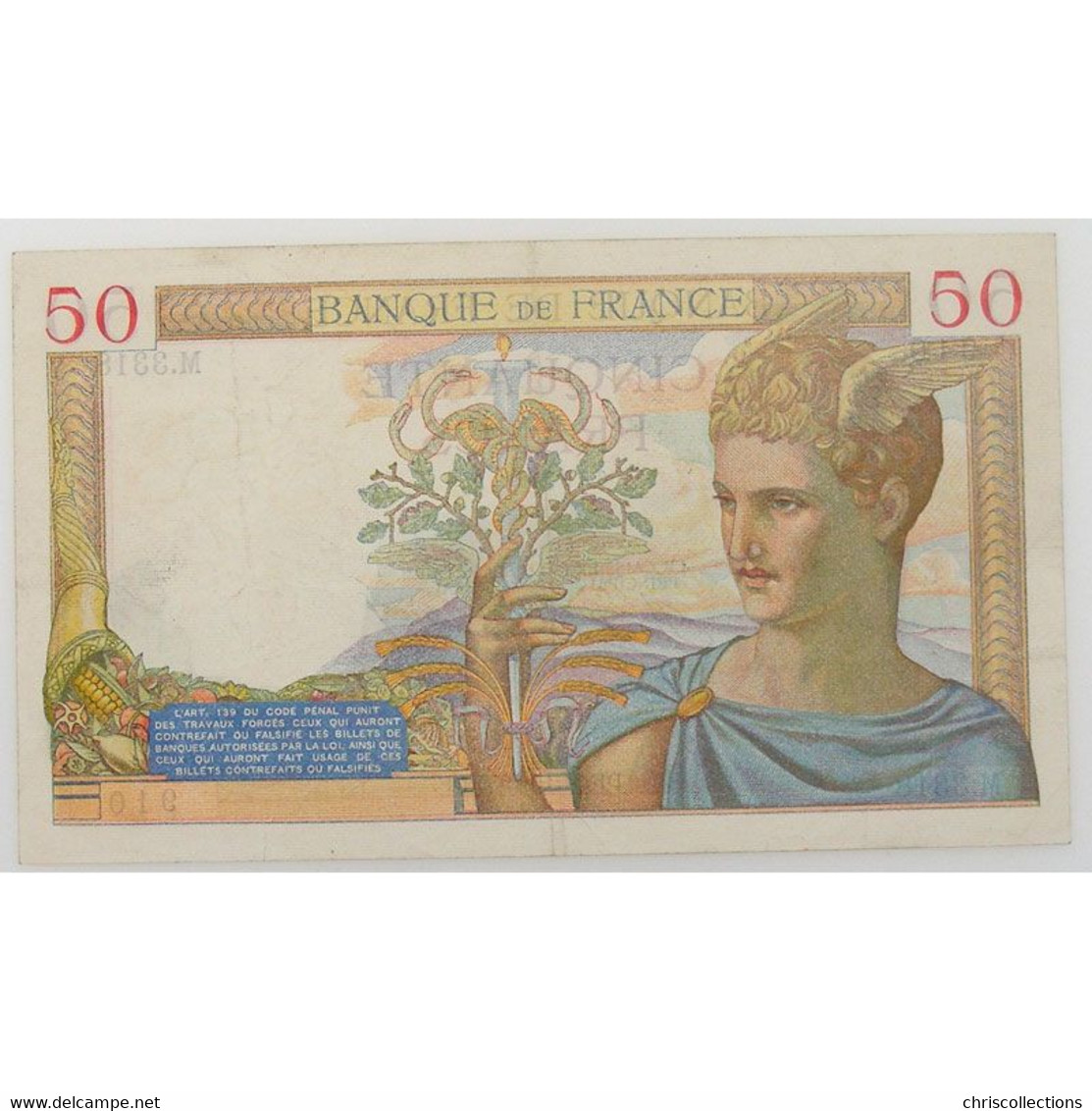 50 Francs Cérès 31.10.1935, M.3318, TTB - 50 F 1934-1940 ''Cérès''