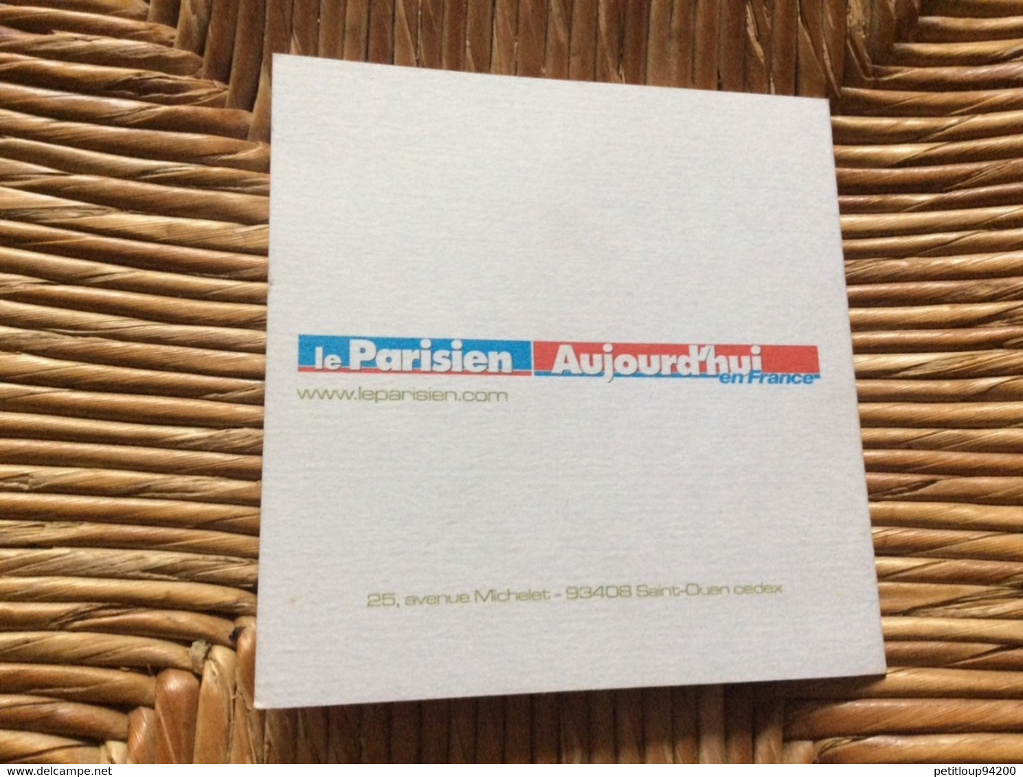 VŒUX ANNÉE 2001 *LE PARISIEN AUJOURD’HUI  126 - Neujahr