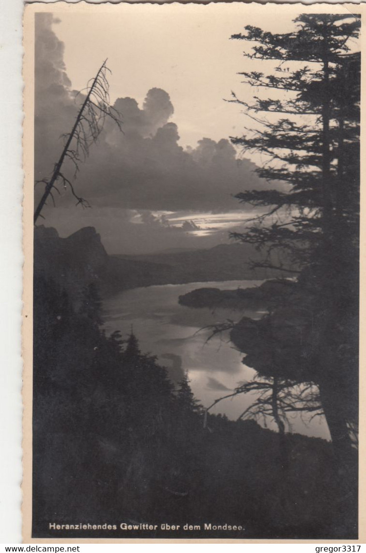 A7266) Heranziehendes Gewitter über Dem MONDSEE - Wunderschöne Alte AK 1941 - Mondsee