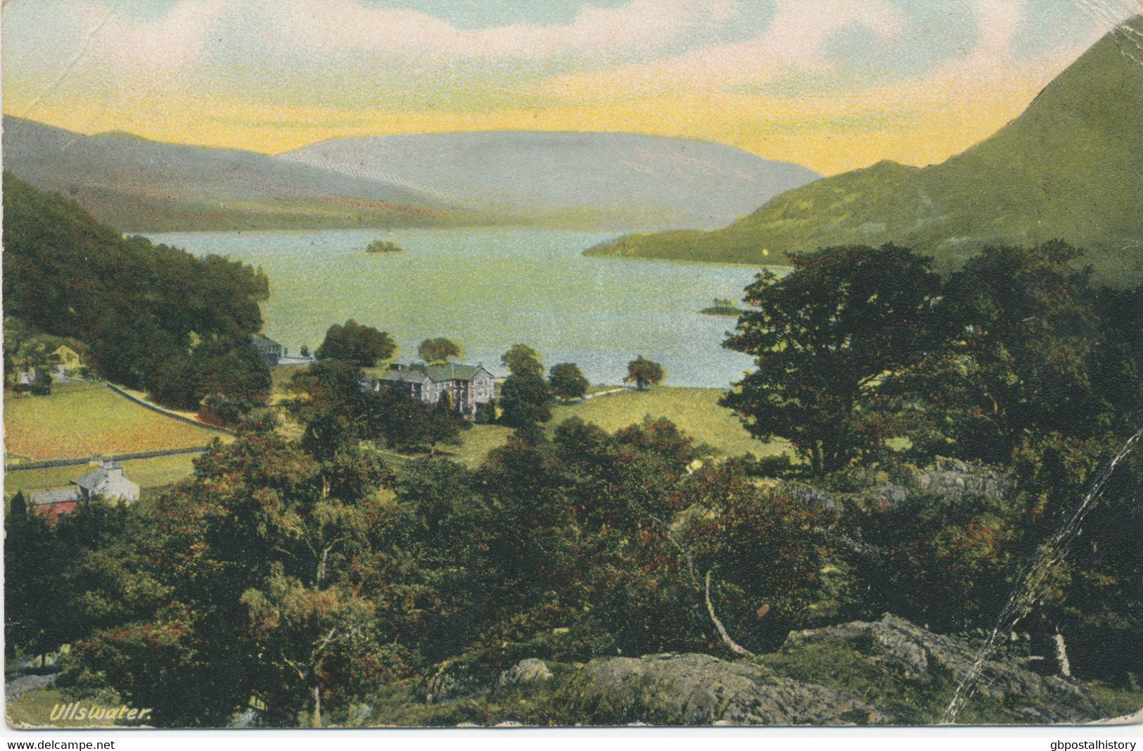GB 1904 EVII 1/2d Blue-green On Ullswater Postcard W Duplex-cancel BARKING / F08 - Storia Postale