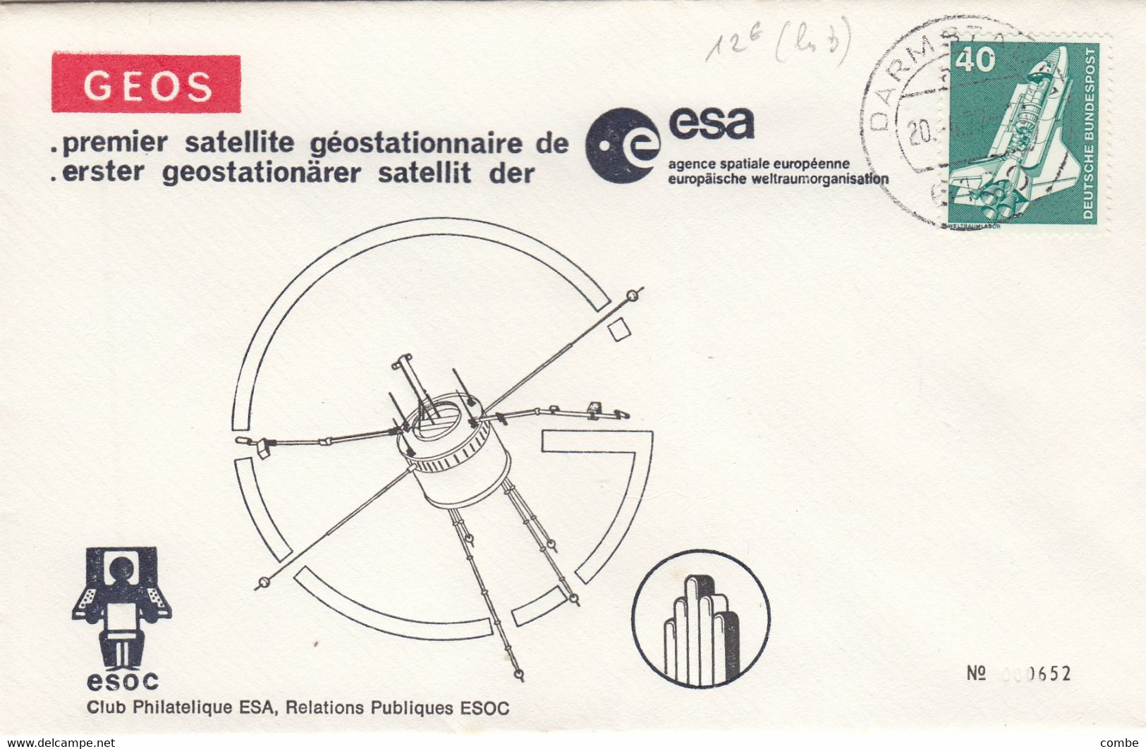 GEOS SATELLITE GEOSTATIONNAIRE GERMANY  / 2 - Andere & Zonder Classificatie