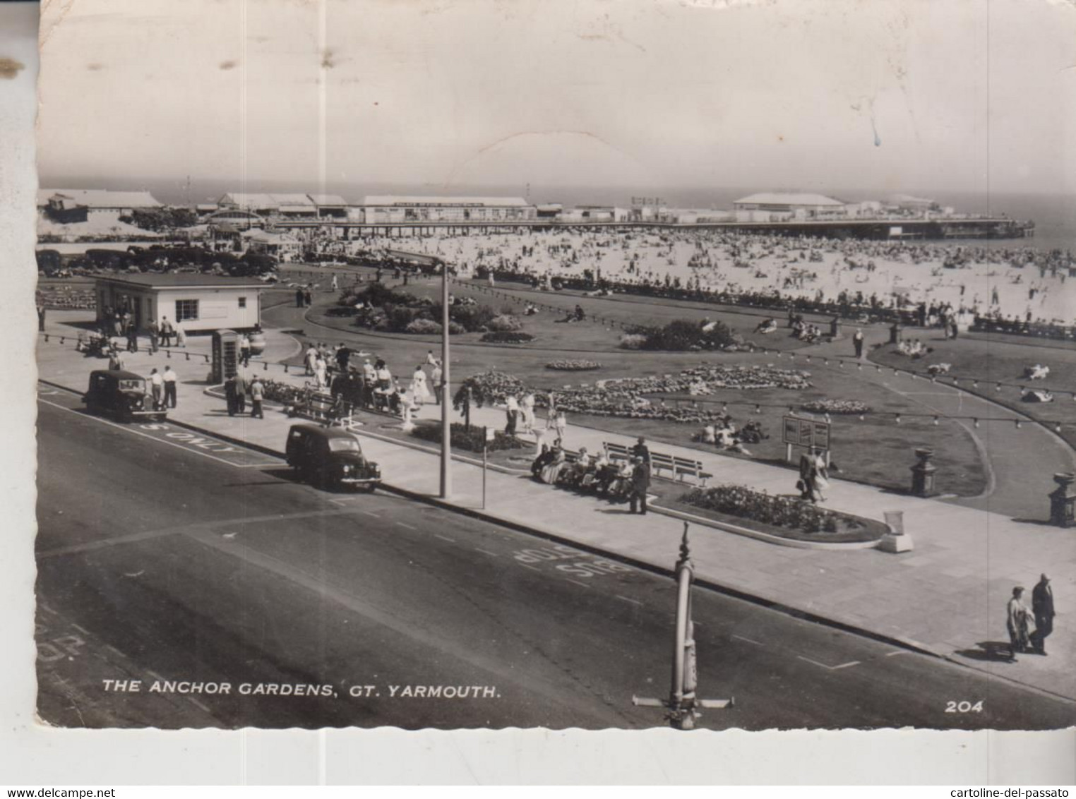 Small Postcard Of The Anchor Gardens,Great Yarmouth 1955 - Great Yarmouth