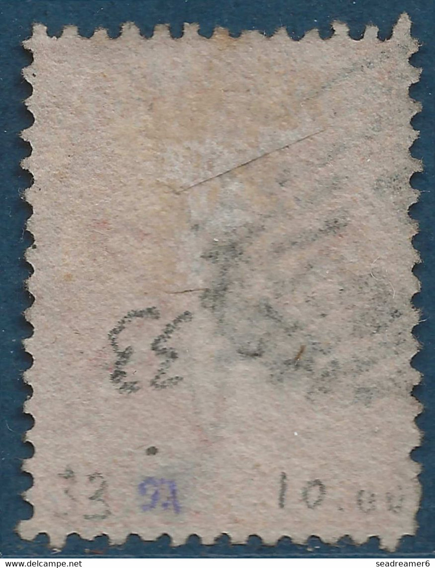 Nouvelle Zelande New Zeland Victoria N°33 4 Pence Rose Oblitéré Killer TTB - Used Stamps