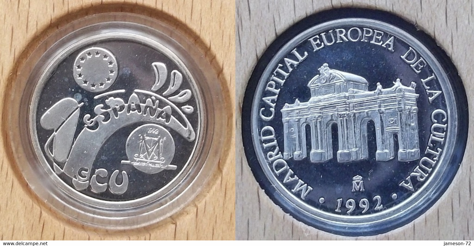 SPAIN - silver ecu 1992 "Madrid European Culture Capital" X# M8  Edelweiss Coins