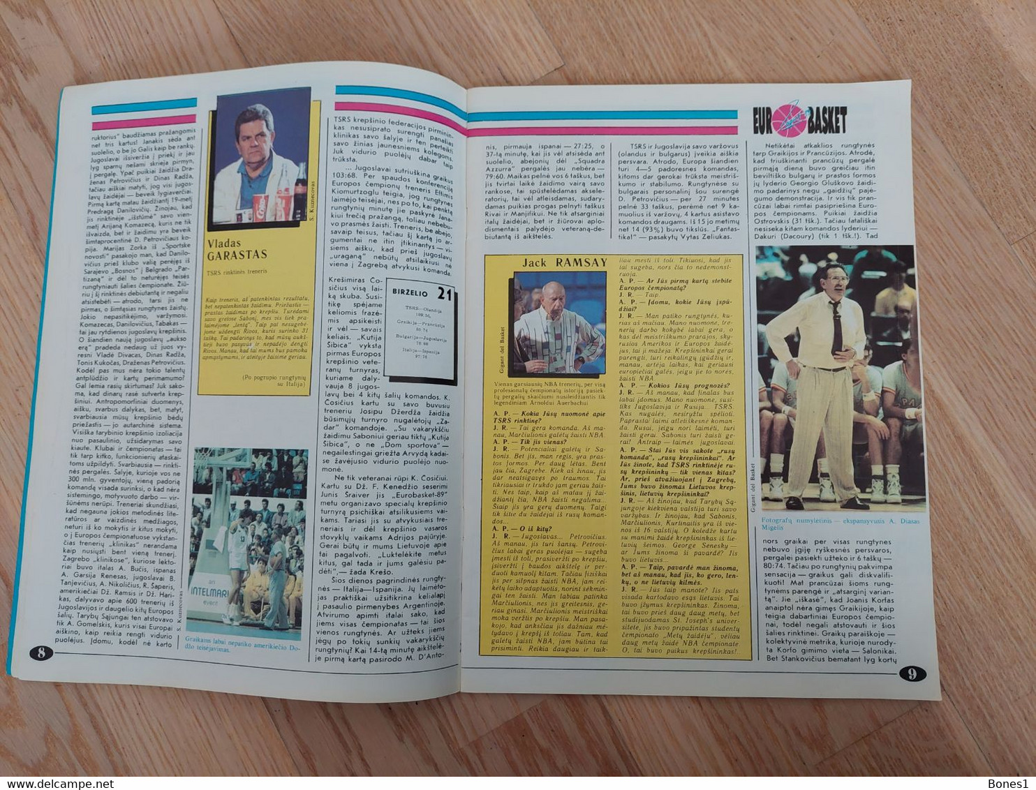 Basketball Magazine Dražen Petrović Nicos Galis Arvydas Sabonis 1989 - Deportes