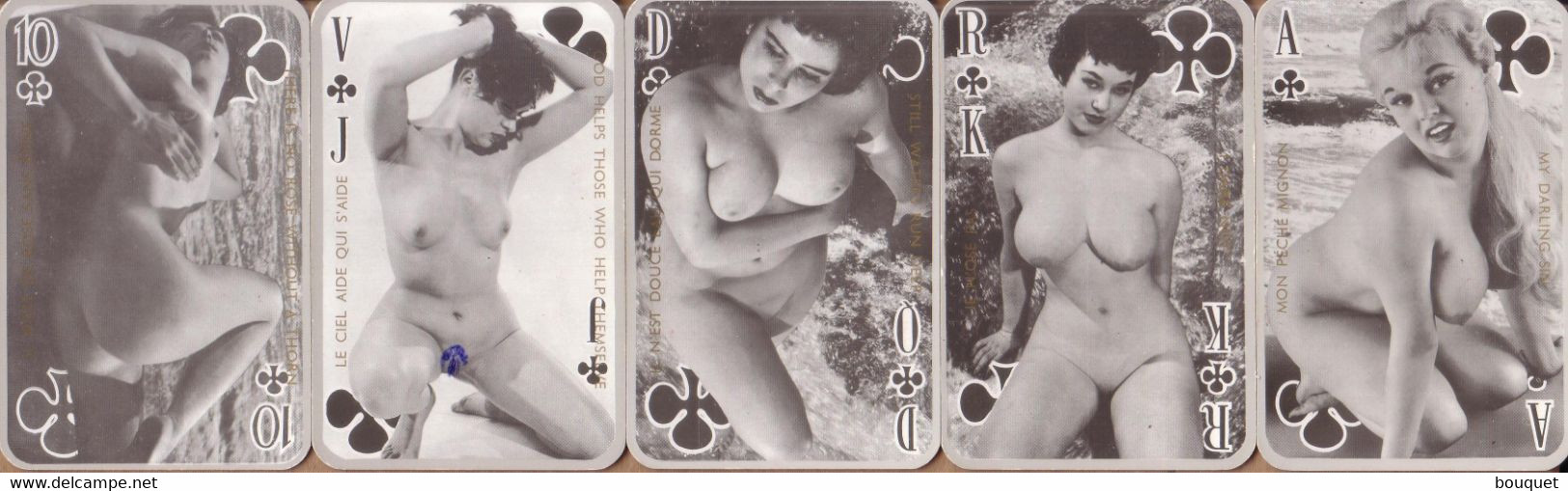 CURIOSA , NU , NUS , PIN UP , EROTISME , NAKED , VINTAGE - JEU DE 54 CARTE A JOUER FEMME , FEMMES NUES