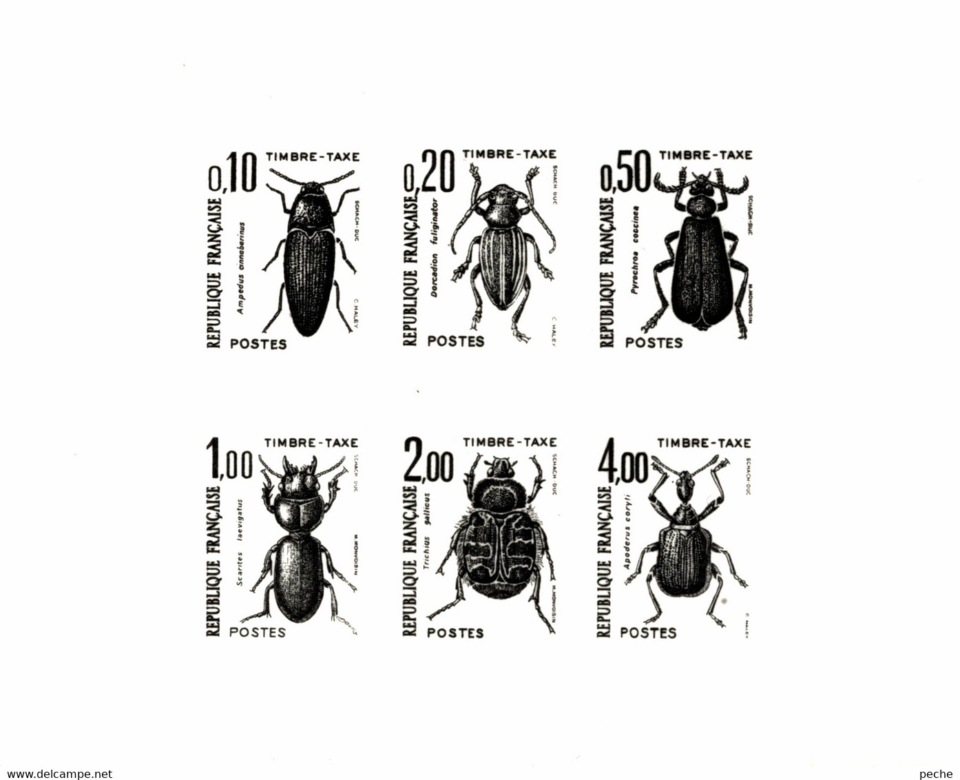 N°694 N -photo Maquette Timbres Taxes -insectes- - Autres & Non Classés