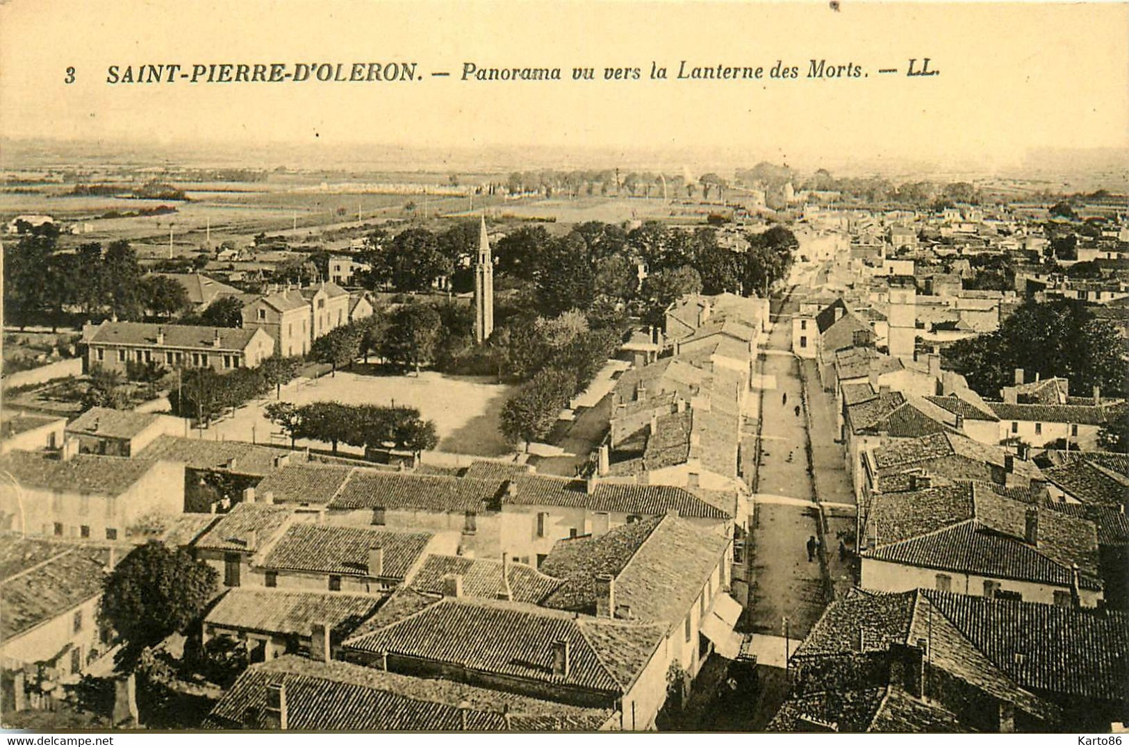 Ile D'oléron * St Pierre * Panorama Vu Vers La Lanterne Des Morts * Place - Saint-Pierre-d'Oleron