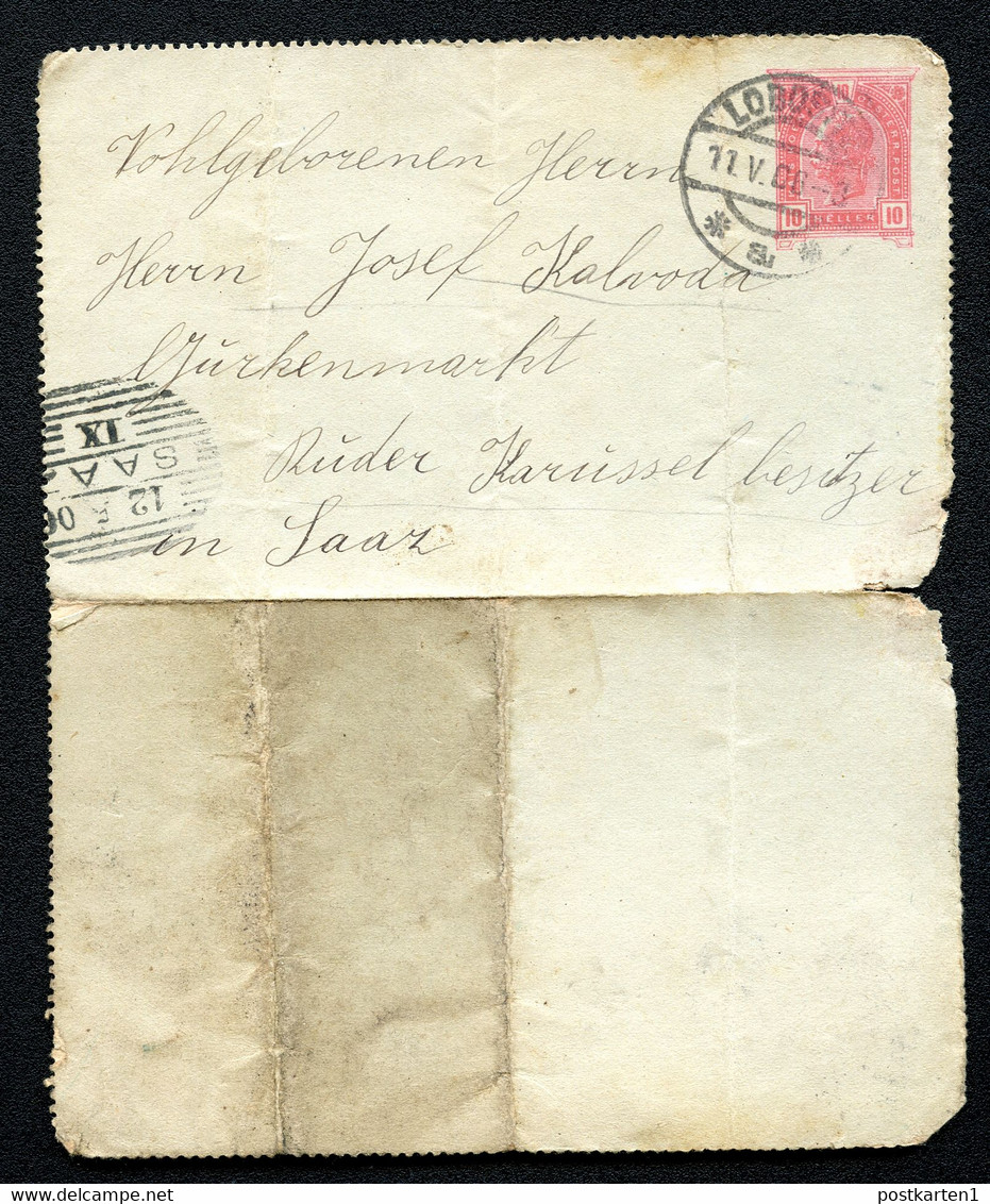 ÖSTERREICH Kartenbrief K42 Lobositz Lovosice 1906 - Letter-Cards