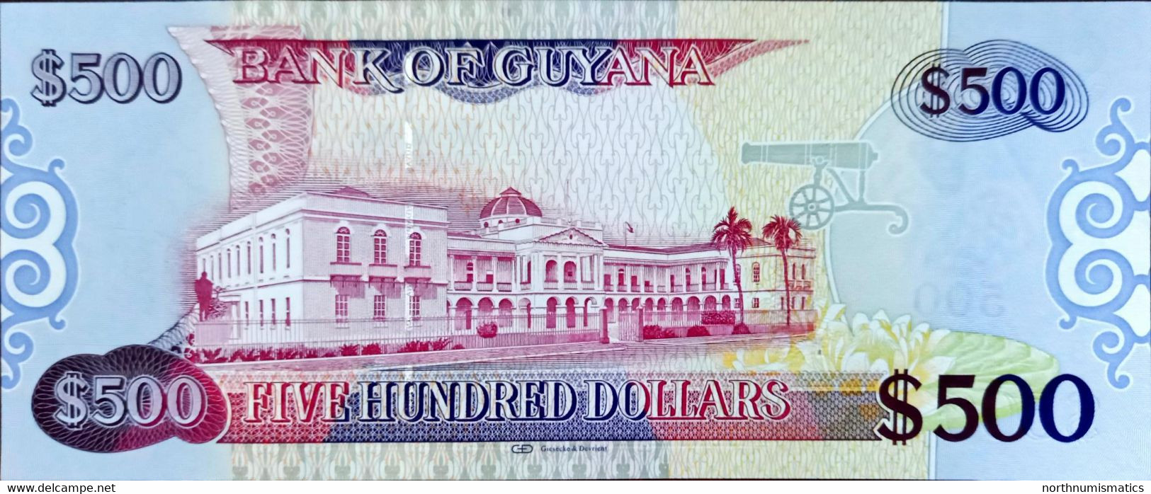 Guyana 500 Dollars ZZ Replacement Unc - Guyana