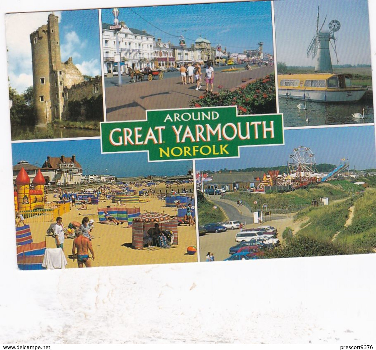 Around Great Yarmouth  - Multiview - Norfolk   -  Used Postcard - UK - Stamped 1993 - Great Yarmouth