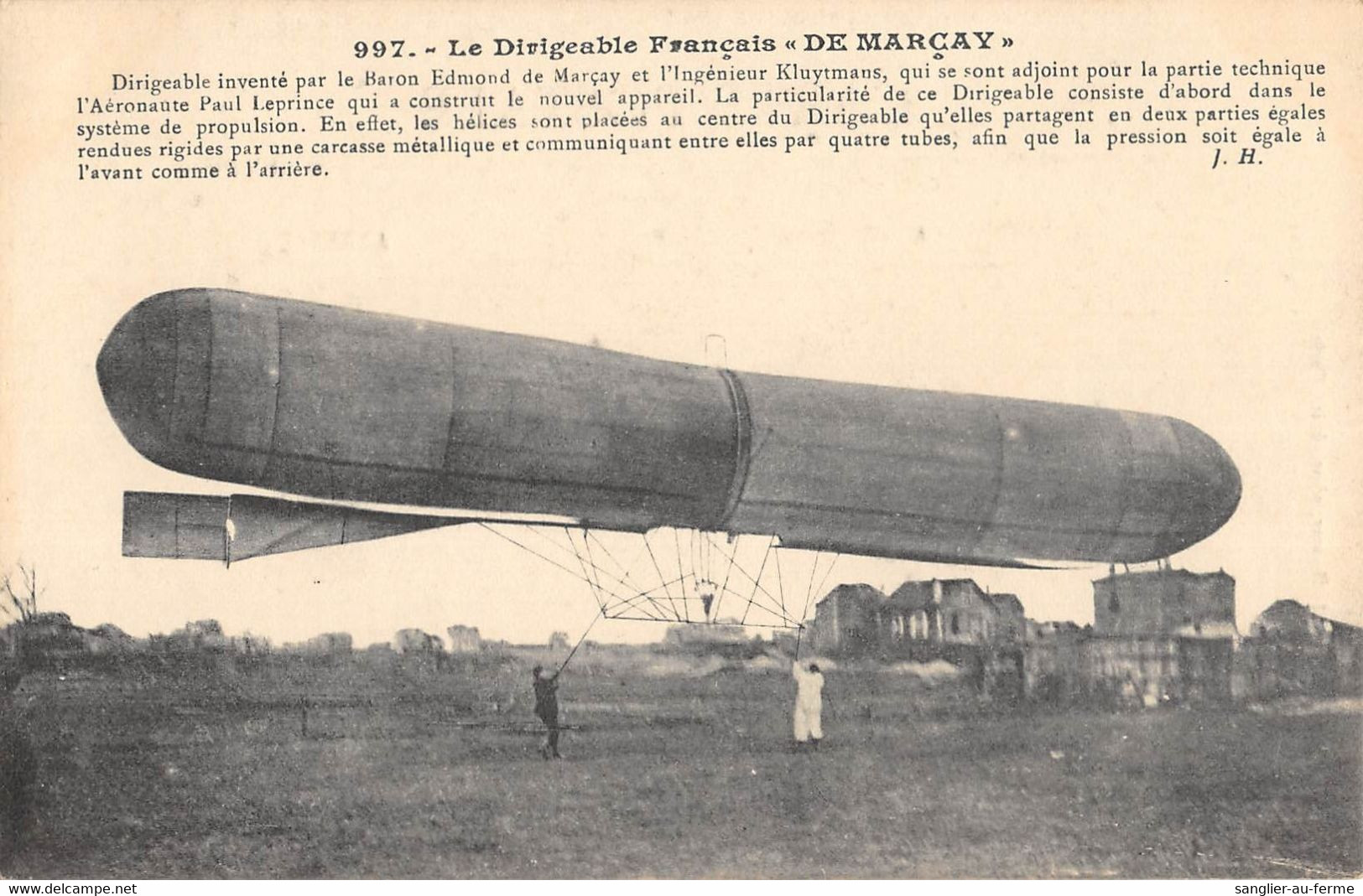 CPA AVIATION LE DIRIGEABLE FRANCAIS DE MARCAY - Dirigeables