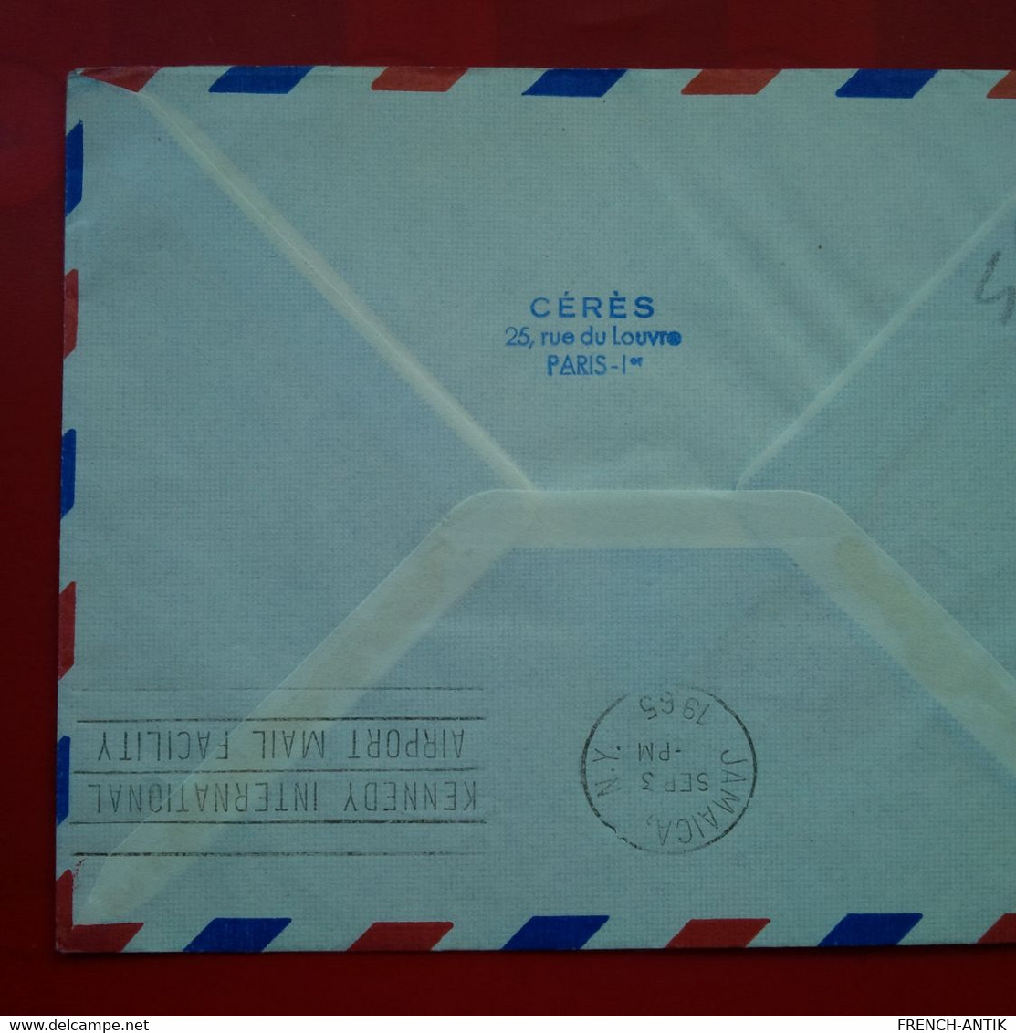 LETTRE 1ERE LIAISON PARIS NEW YORK PAR BOEING CARGO POUR NEW YORK LIAISON REPORTE 1965 - Lettres & Documents