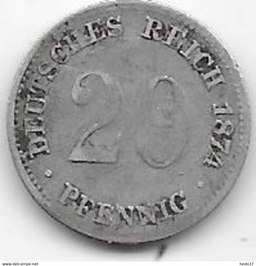 Allemagne - 20 Pfennig 1874 G - Argent - 20 Pfennig