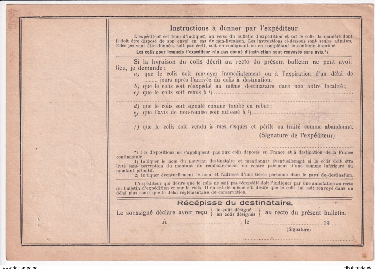 COLIS POSTAUX ALSACE - 1939 - UNIQUEMENT FISCAUX !! Sur CARTE EXPEDITION REPIQUEE ET PORT PAYE !! De STRASBOURG - Lettres & Documents