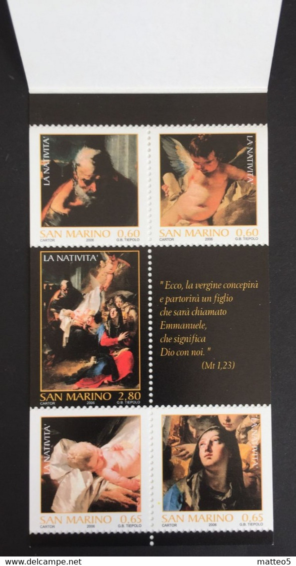 2006 - San Marino - Natività Di G.B. Tiepolo - Libretto  - Nuovo - Carnets