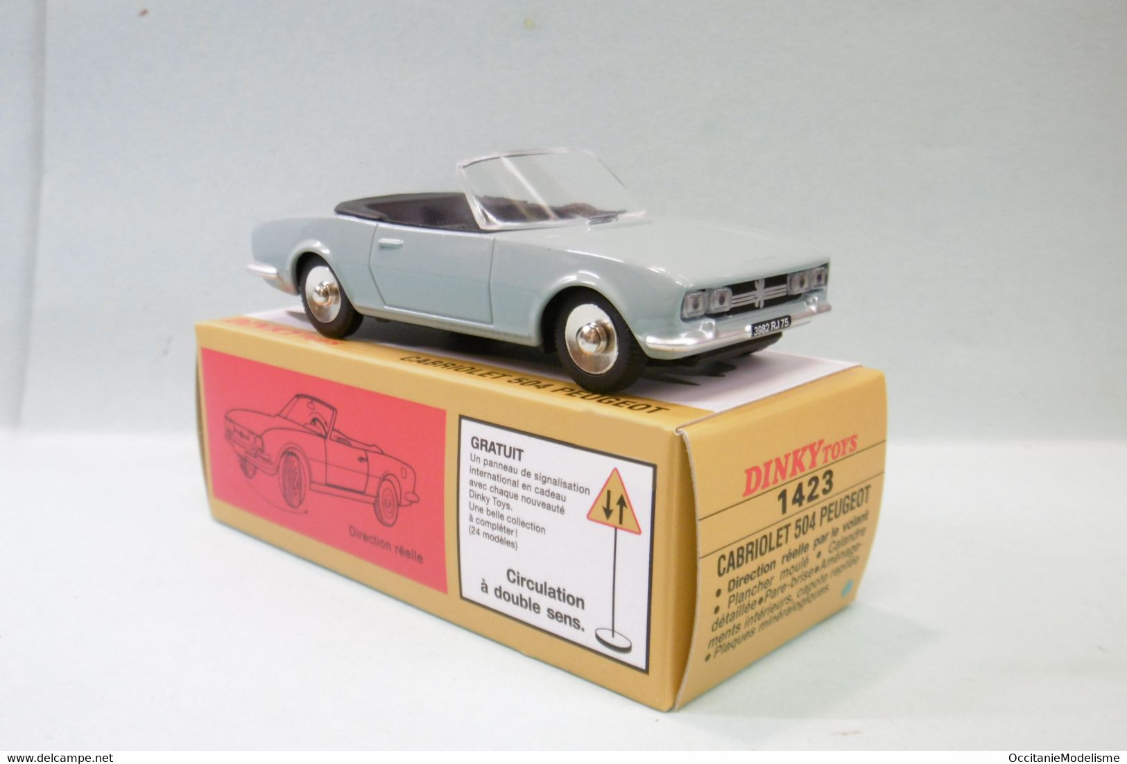 Dinky Toys / Atlas - PEUGEOT 504 Coupé Cabriolet Bleu Réf. 1423 Neuf NBO 1/43 - Dinky