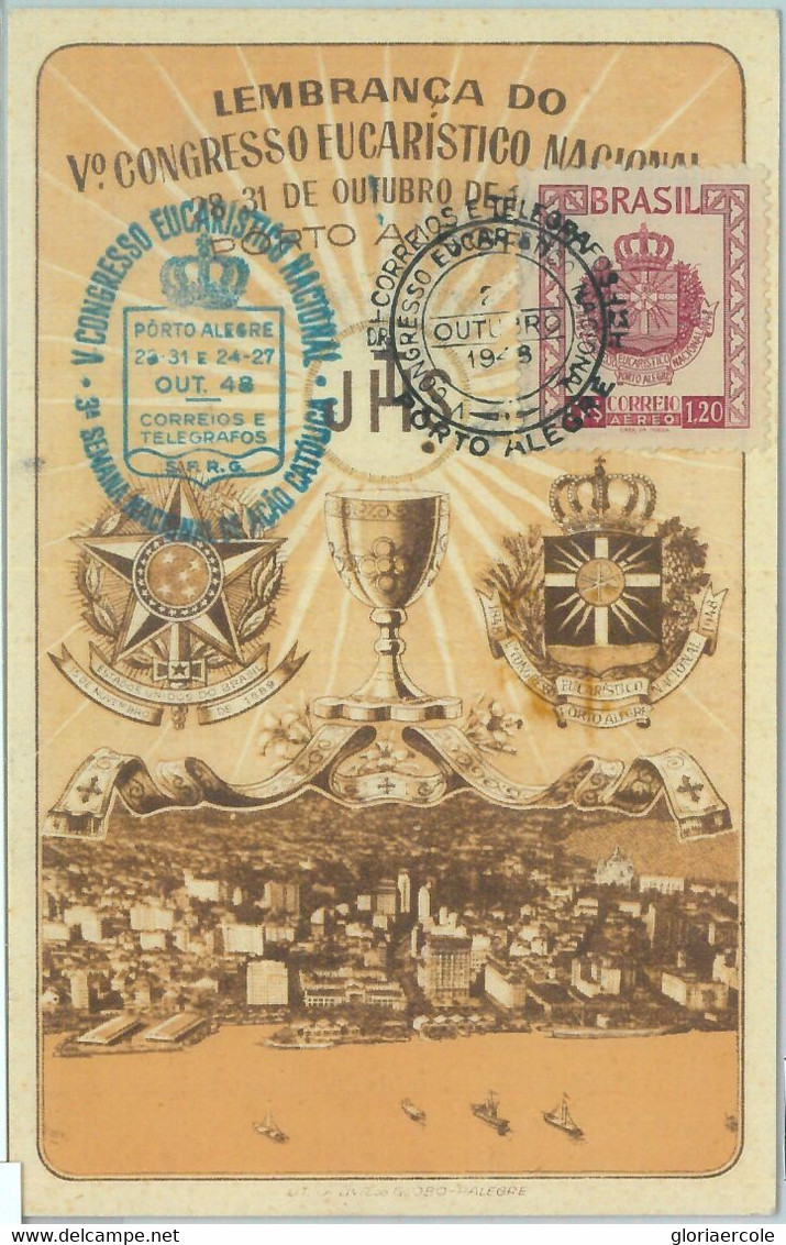 86510 - BRAZIL - Postal History - FDC MAXIMUM CARD -  Eucharistic Congress 1948 - Cartes-maximum