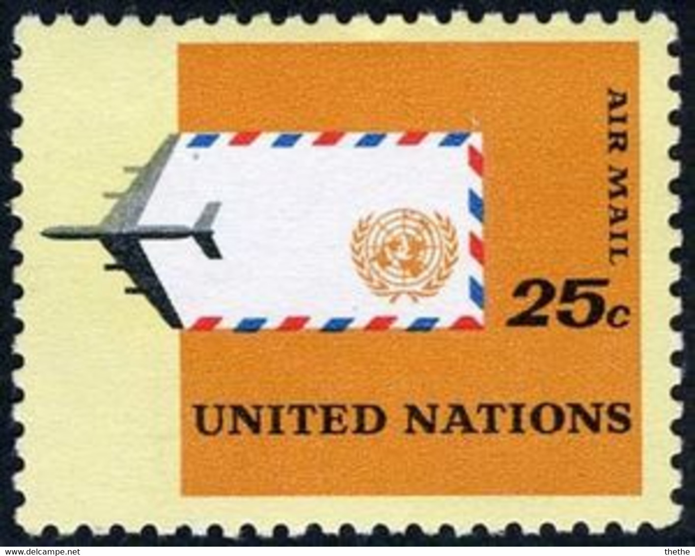 NATIONS UNIES  ( New York)  - Lettre Avec Avion - Posta Aerea