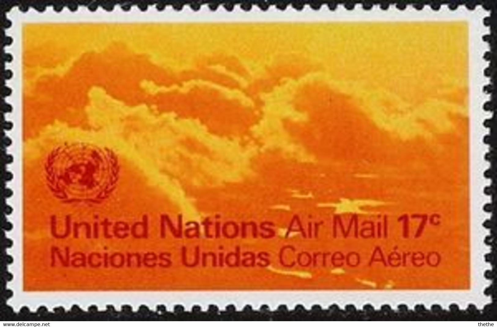 NATIONS UNIES  ( New York)  - Nuages - Luftpost