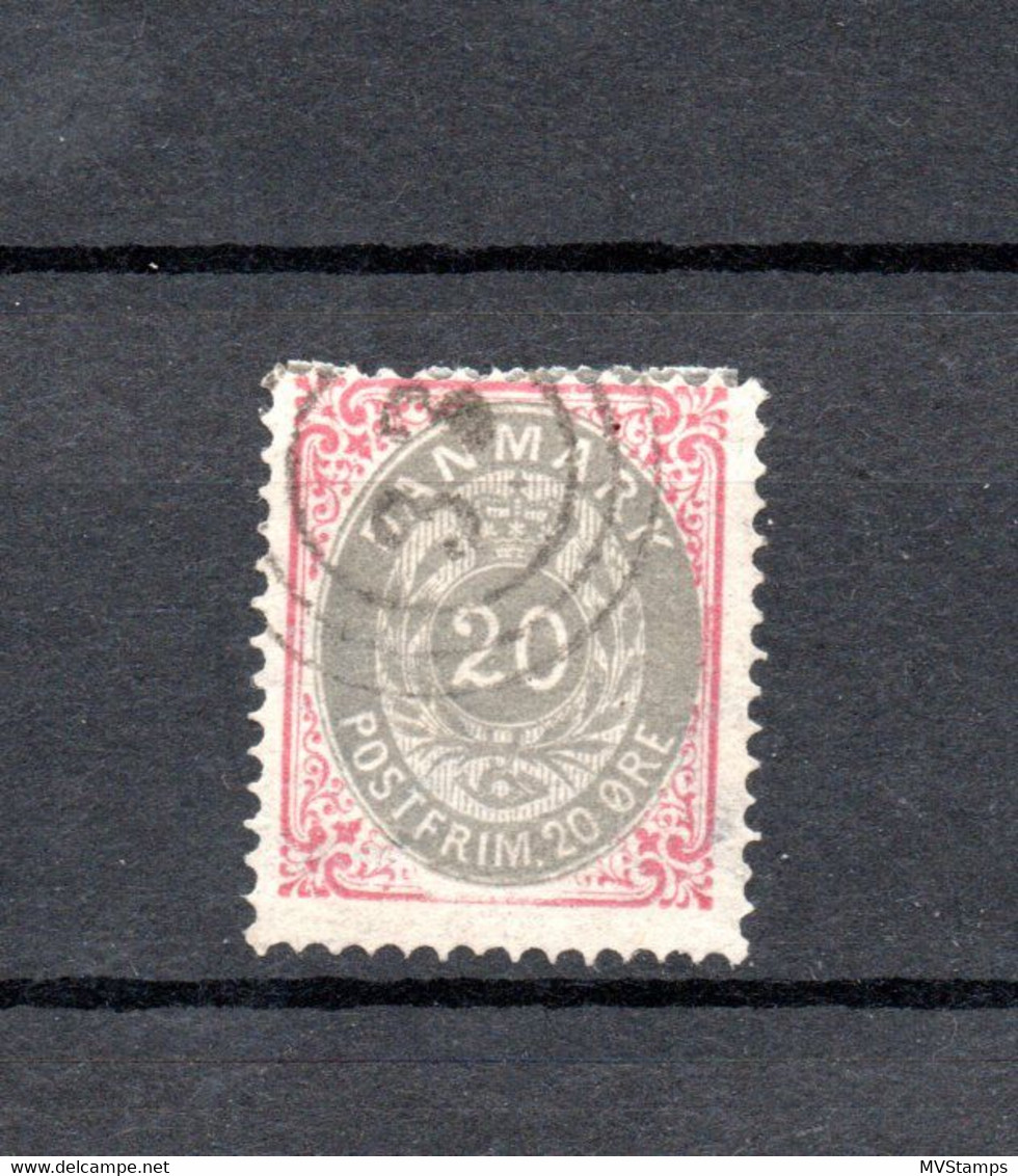 Danemark 1875 Freimarke 28 Posthorn Luxus Gebraucht Nr-St.33 Kjerteminde - Unused Stamps