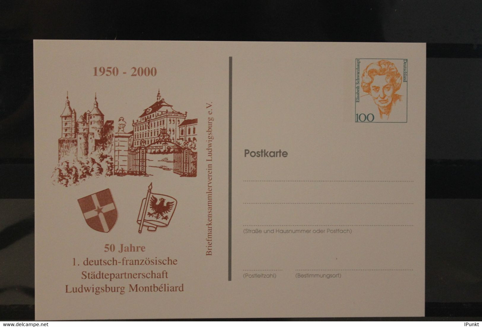 Deutschland 2000; Städtepartnerschaft Ludwigsburg-Montbeliard, Wertstempel Frauen - Private Postcards - Mint