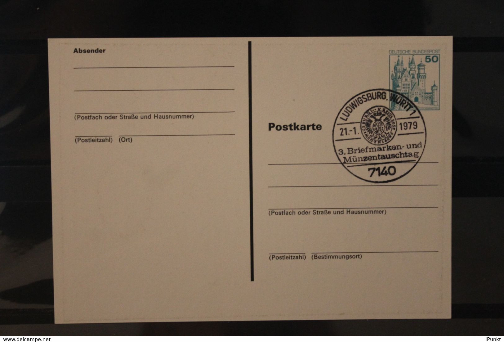 Deutschland 1979, Ganzsache Briefmarkentauschtag Ludwigsburg, Wertstempel BuS, SST - Postales Privados - Usados