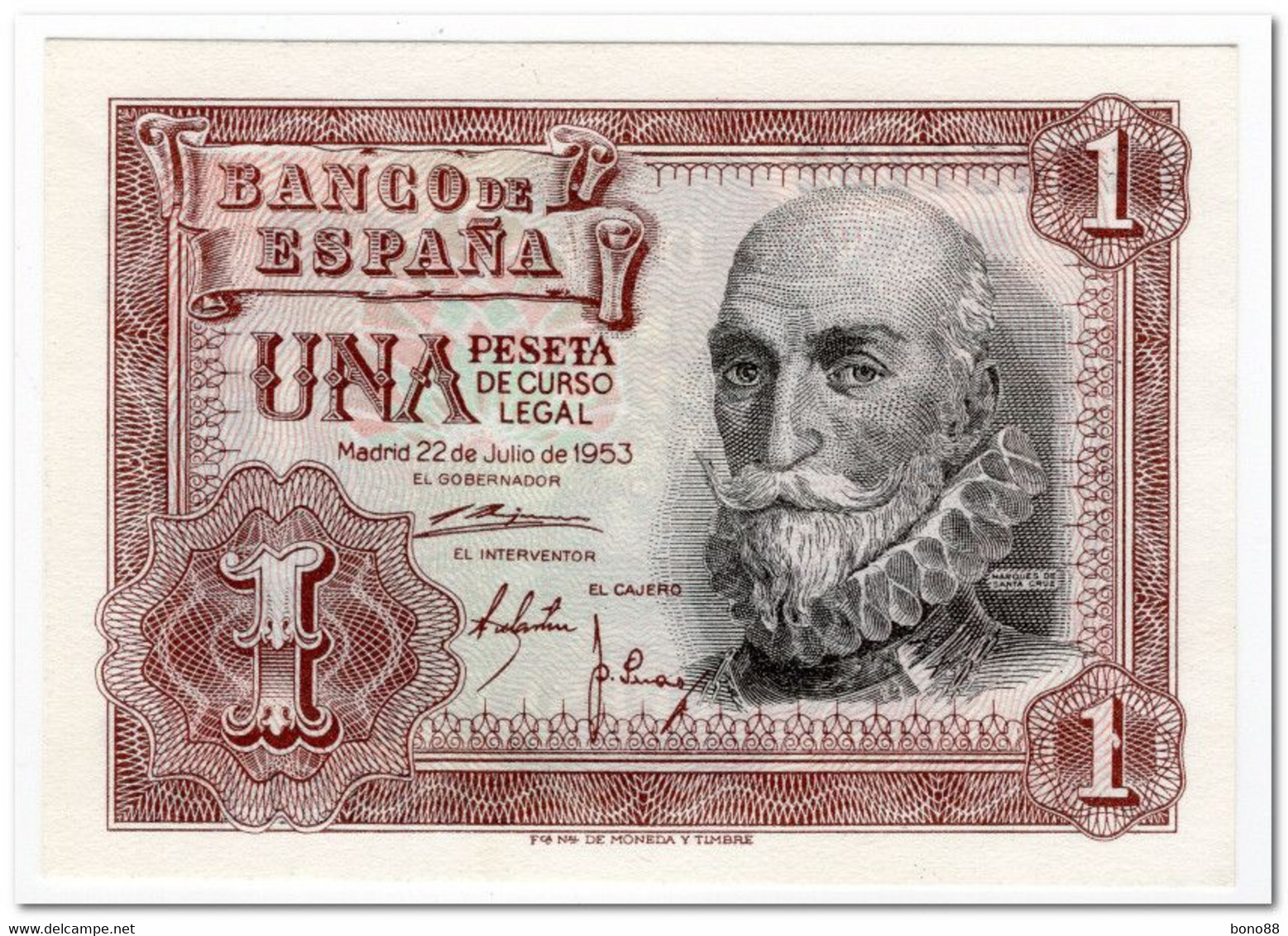 SPAIN,1 PESETA,1953,P.144,UNC - Haïti