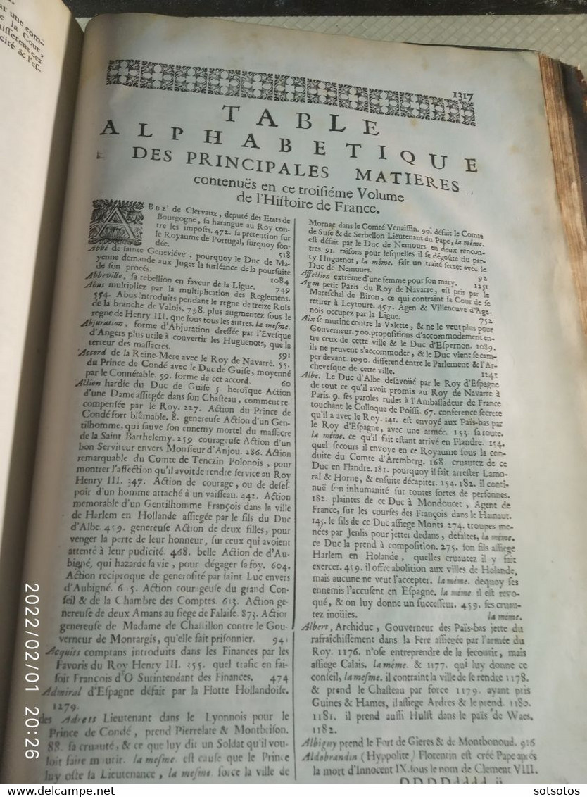 Histoire de France depuis Faramond jusqu'au règne de Louis le Juste par le sieur F. de Mézeray – Enrichie  de plusieurs