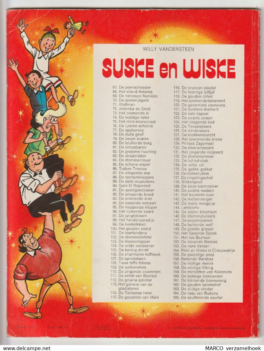 120. Suske En Wiske De Geverniste Zeerovers Standaard Willy Vandersteen - Suske & Wiske