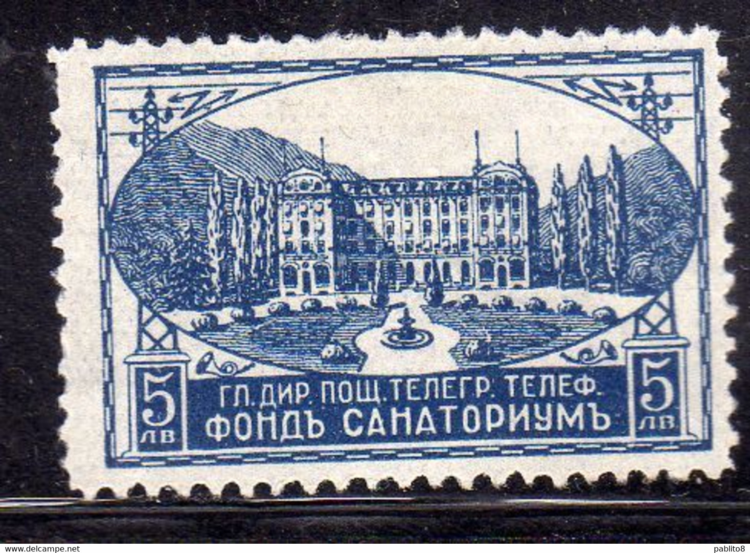 BULGARIA BULGARIE BULGARIEN 1925 1929 POSTAL TAX STAMPS SANATORIUM PESHTERA 5L MNH - Strafport