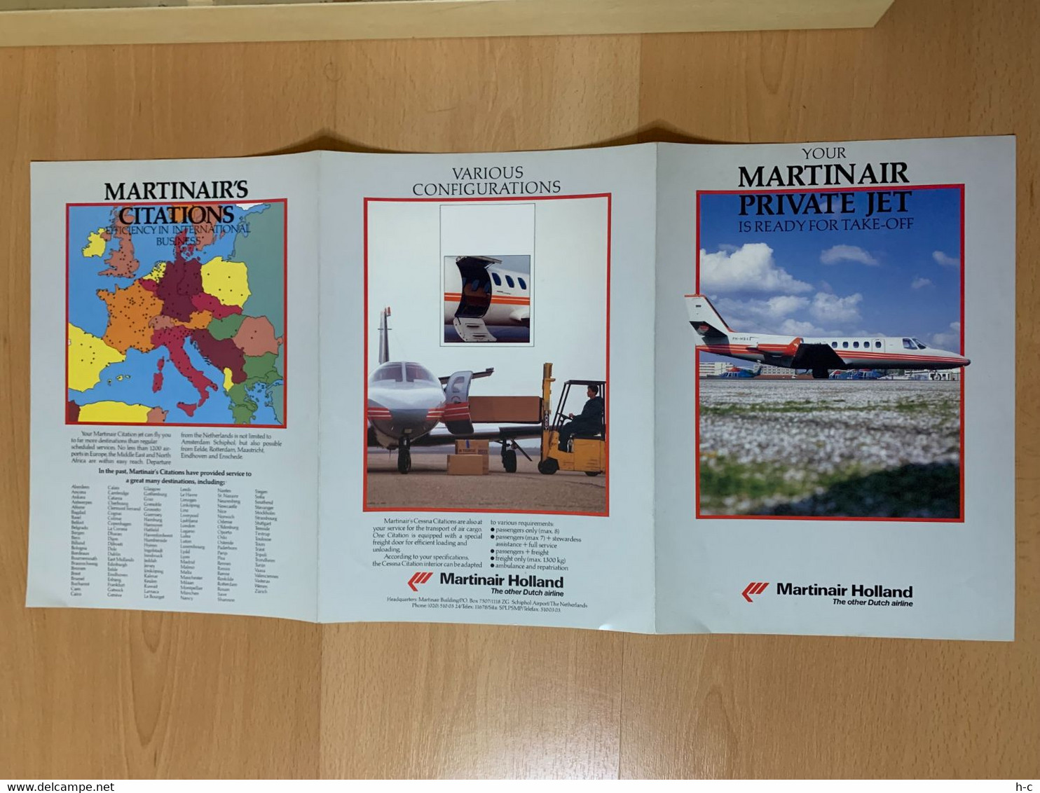 1980 Martin Air Holland Private Jet PH-MBX - Werbung