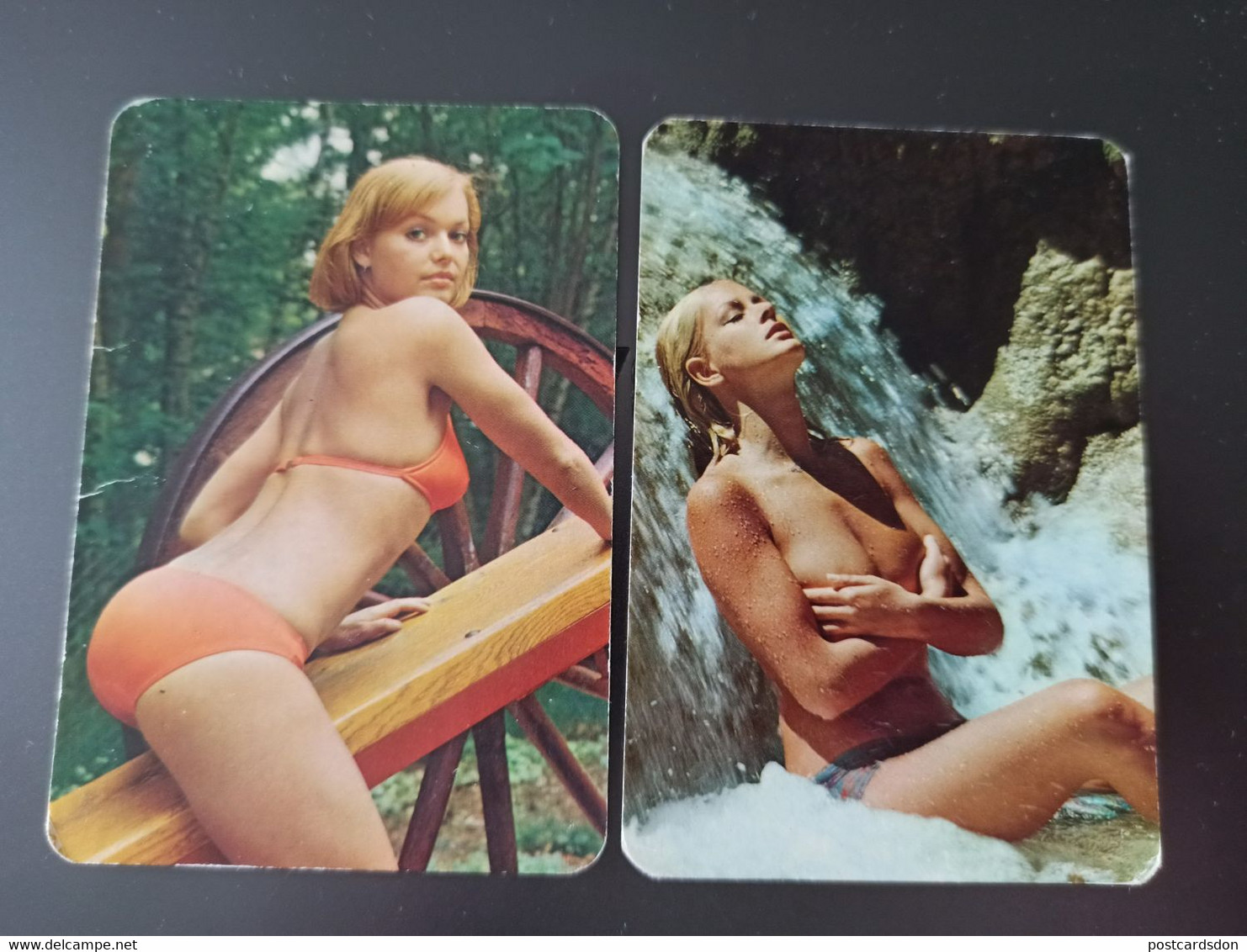 2 items lot / Spanish CALENDRIER DE POCHE EROTIQUE FEMME NU- pretty girl -  POCKET calendar -1975- erotic - SEXY - NUDE
