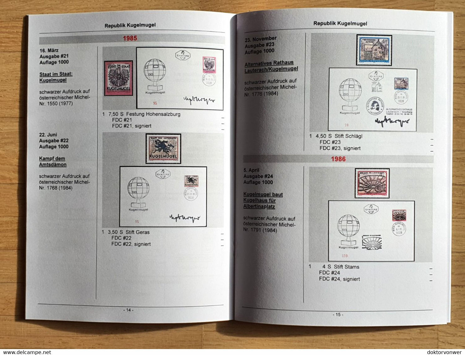 Broschüre “Republik Kugelmugel - Briefmarken Und Sammlerstücke Der Kugelrunden Mikronation In Wien“ - Cinderella / Fantasiepostzegels