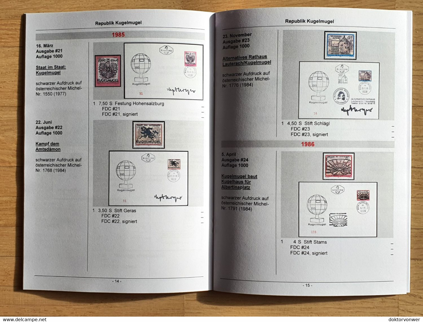 Broschüre “Republik Kugelmugel - Briefmarken Und Sammlerstücke Der Kugelrunden Mikronation In Wien“ - Cinderellas