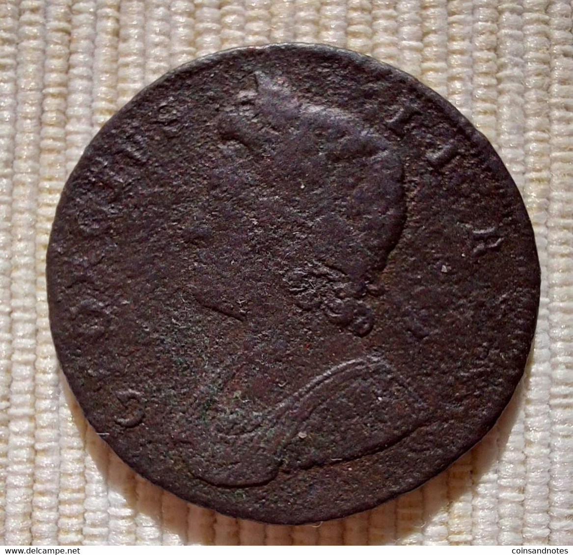 UK - ½ Penny - George II (Young Laureate) - KM# 566 - Autres & Non Classés