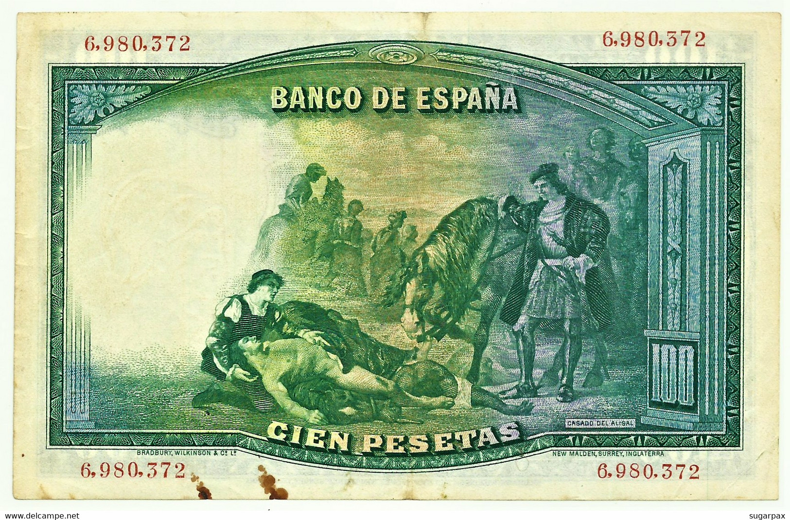 ESPAÑA - 100 Pesetas - 25.04.1931 - Pick 83 - REPUBLIC - Gonzalo Fernandez De Córdoba - 100 Pesetas