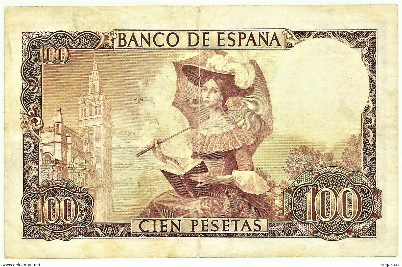 ESPAÑA - 100 Pesetas - 19.11.1965 ( 1970 ) - Pick 150 - Serie 1R - Gustavo Adolfo Becquer - 100 Pesetas