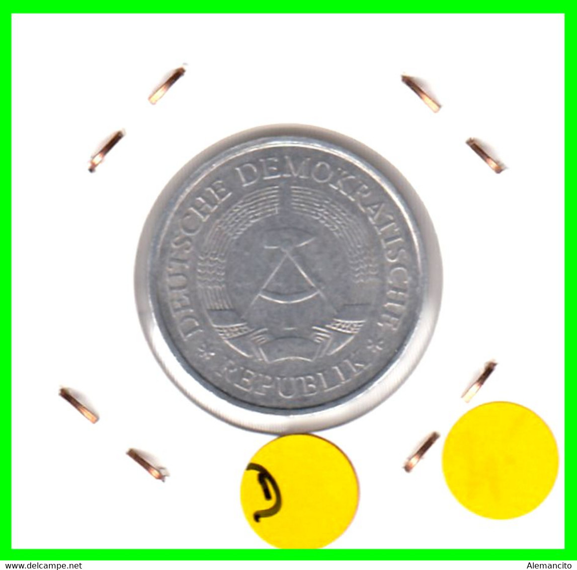 ( GERMANY ) AÑO 1972 REPUBLICA DEMOCRATICA DE ALEMANIA ( DDR ) MONEDAS DE 1-DM ALUMINIO - DE 25 mm. - 1 Mark