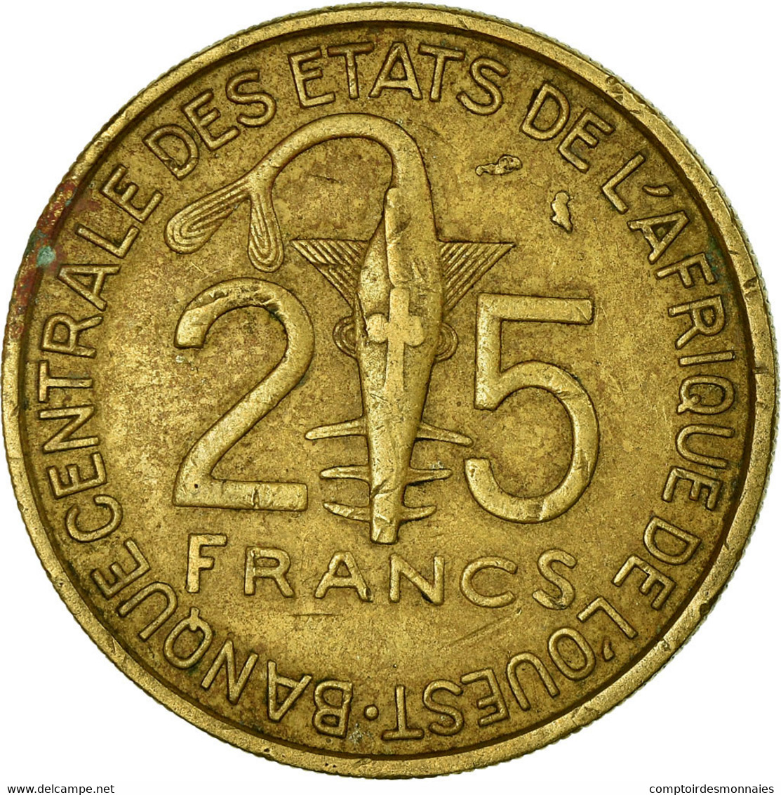 Monnaie, West African States, 25 Francs, 1971, Paris, TB+, Aluminum-Bronze, KM:5 - Costa De Marfil