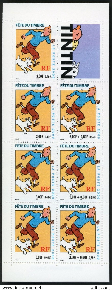 BC 3305 NEUF TB / 2000 Fête Du Timbre "TINTIN" / Valeur Timbres : 3.49€ - Giornata Del Francobolli