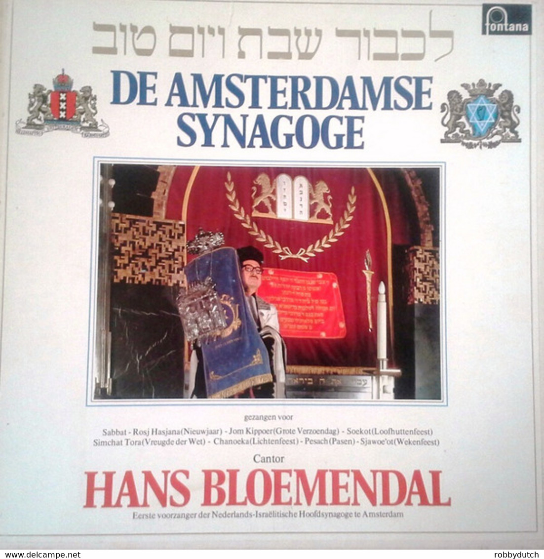 * 3LP Box *  DE AMSTERDAMSE SYNAGOGE - Cantor HANS BLOEMENDAL (Holland NM!!) - Gospel & Religiöser Gesang