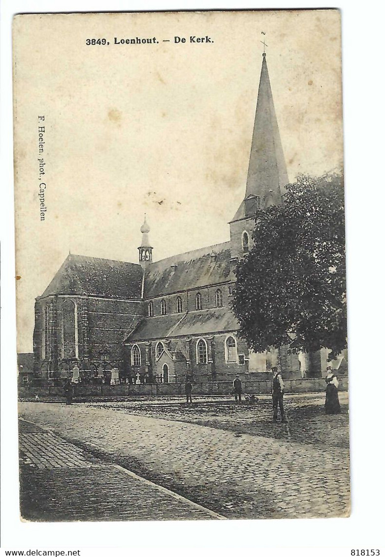 Loenhout  -  De Kerk   3849   F Hoelen Phot Cappellen  1908 - Wuustwezel