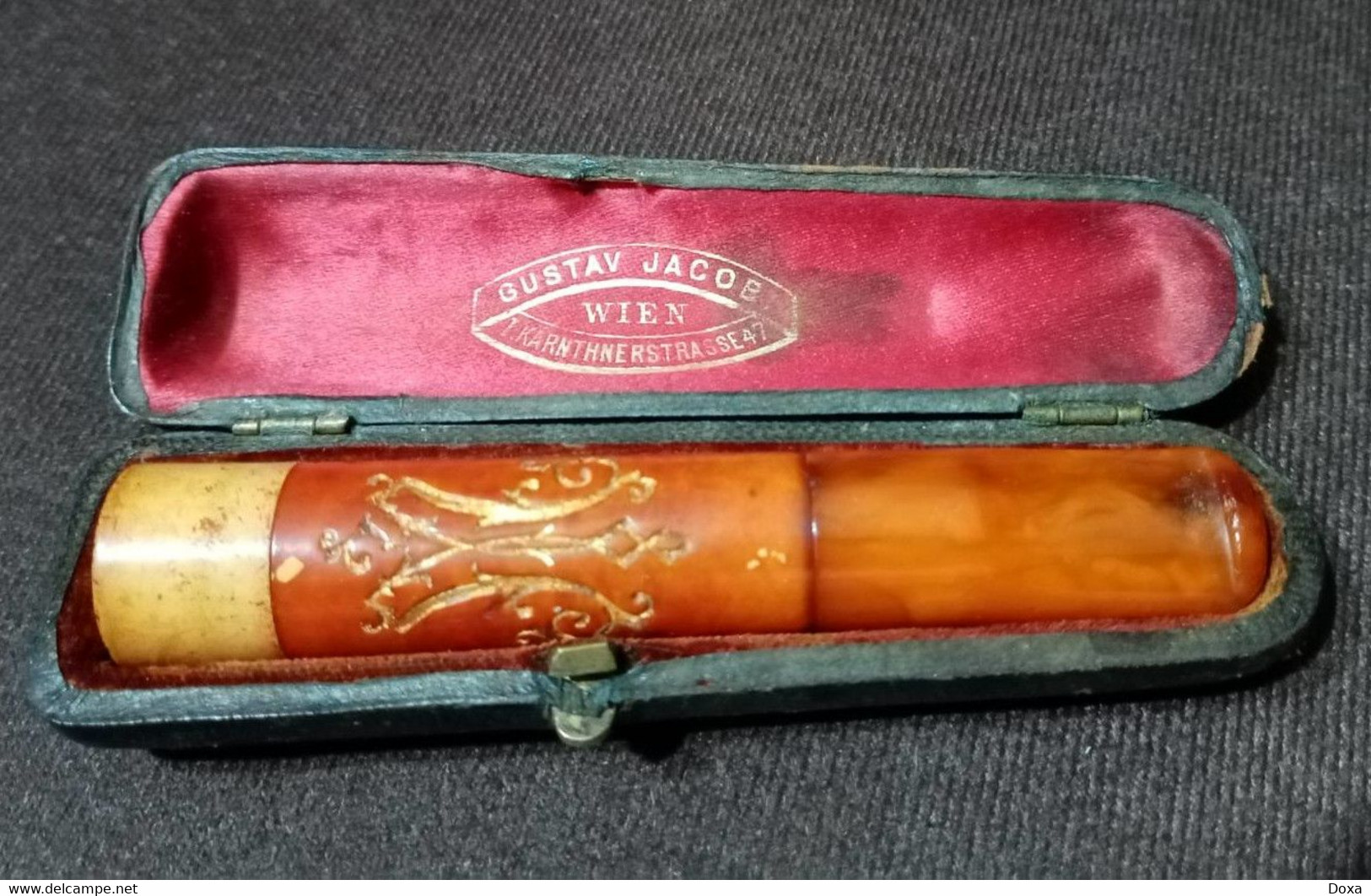 RRR Cigar Mouthpiece Amber - Meerschaum, 19th Century - Embouts