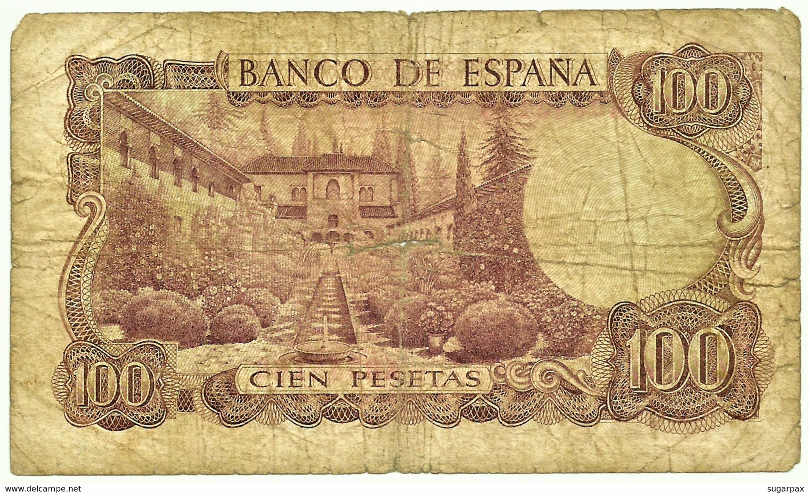 ESPAÑA - 100 Pesetas - 17.11.1970 ( 1974 ) - Pick 152 - Serie K - Manuel De Falla - 100 Pesetas