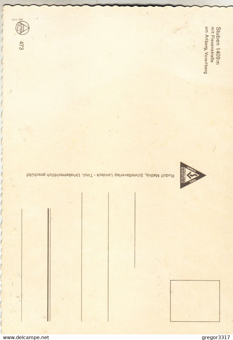 A7887) STUBEN Mit Flexenstraße Am ARLBERG - Vorarlberg - Stuben
