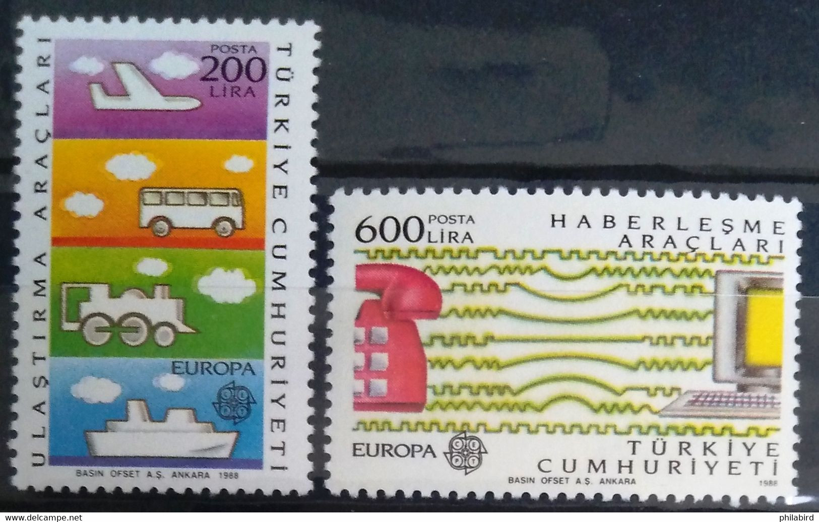 EUROPA 1988 - TURQUIE               N° 2557/2558                       NEUF** - 1988