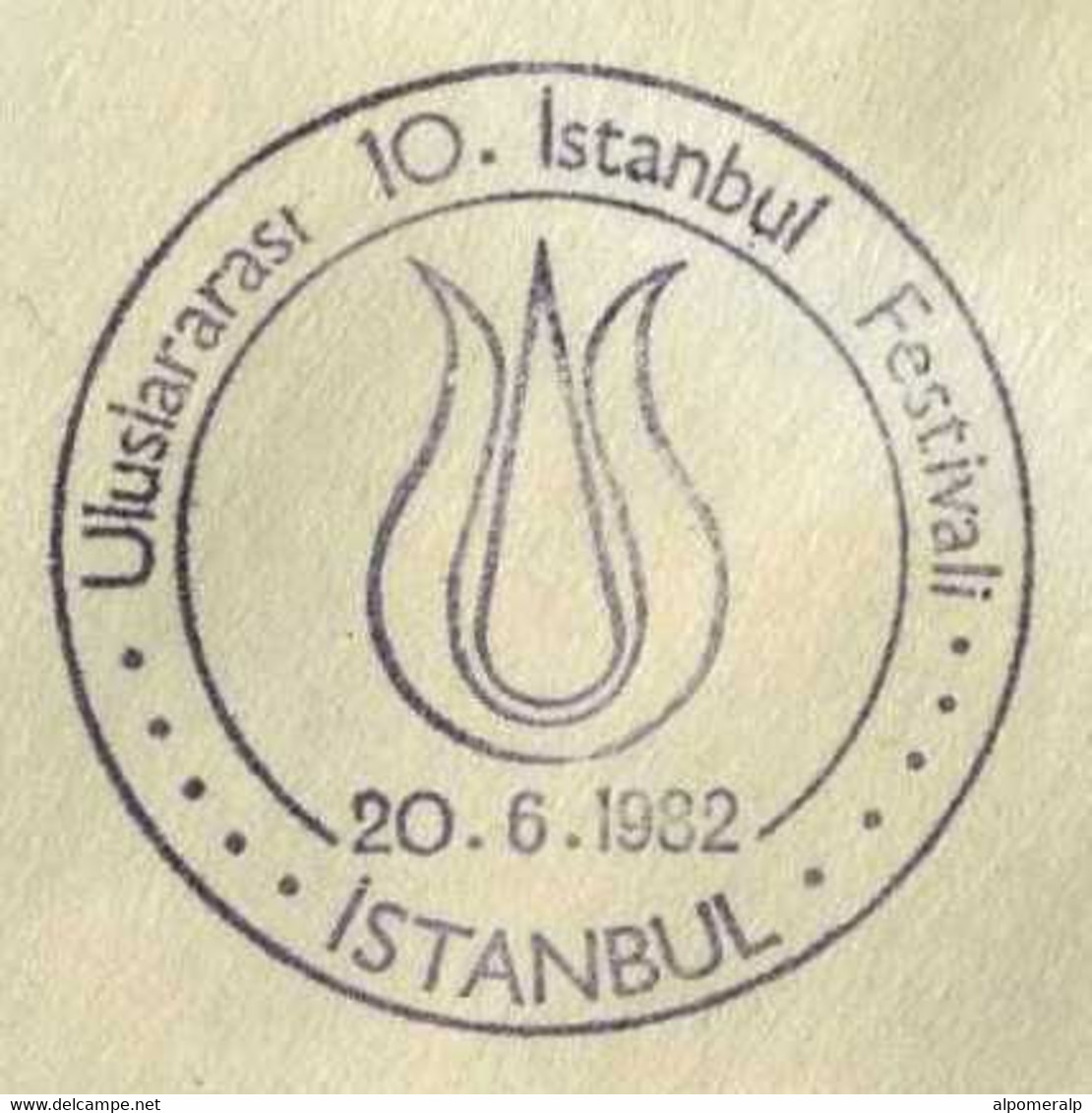 Türkiye 1982 Istanbul International Festival | Tulip, Special Cover - Lettres & Documents